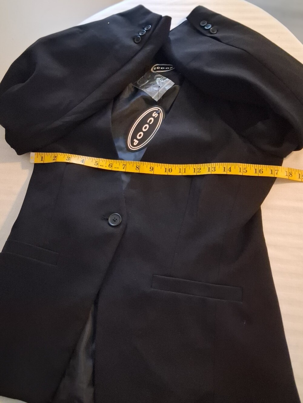 Barrel Sleeve Black Single-Button Blazer Jacket Size Med - Picture 9 of 12
